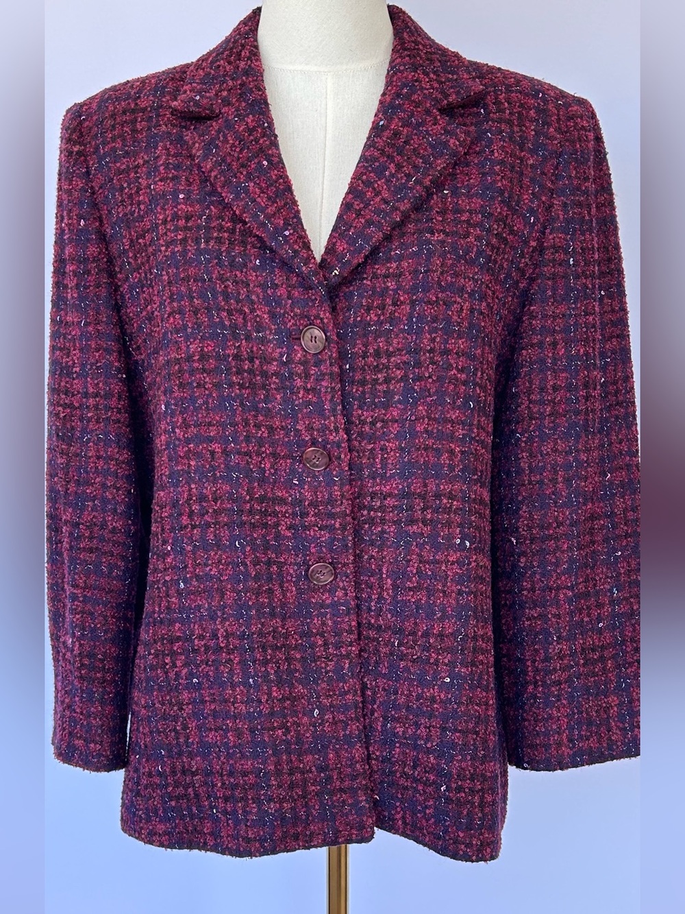 Austin Reed Women’s Wool Boucle Single-Breasted Blazer Size 12